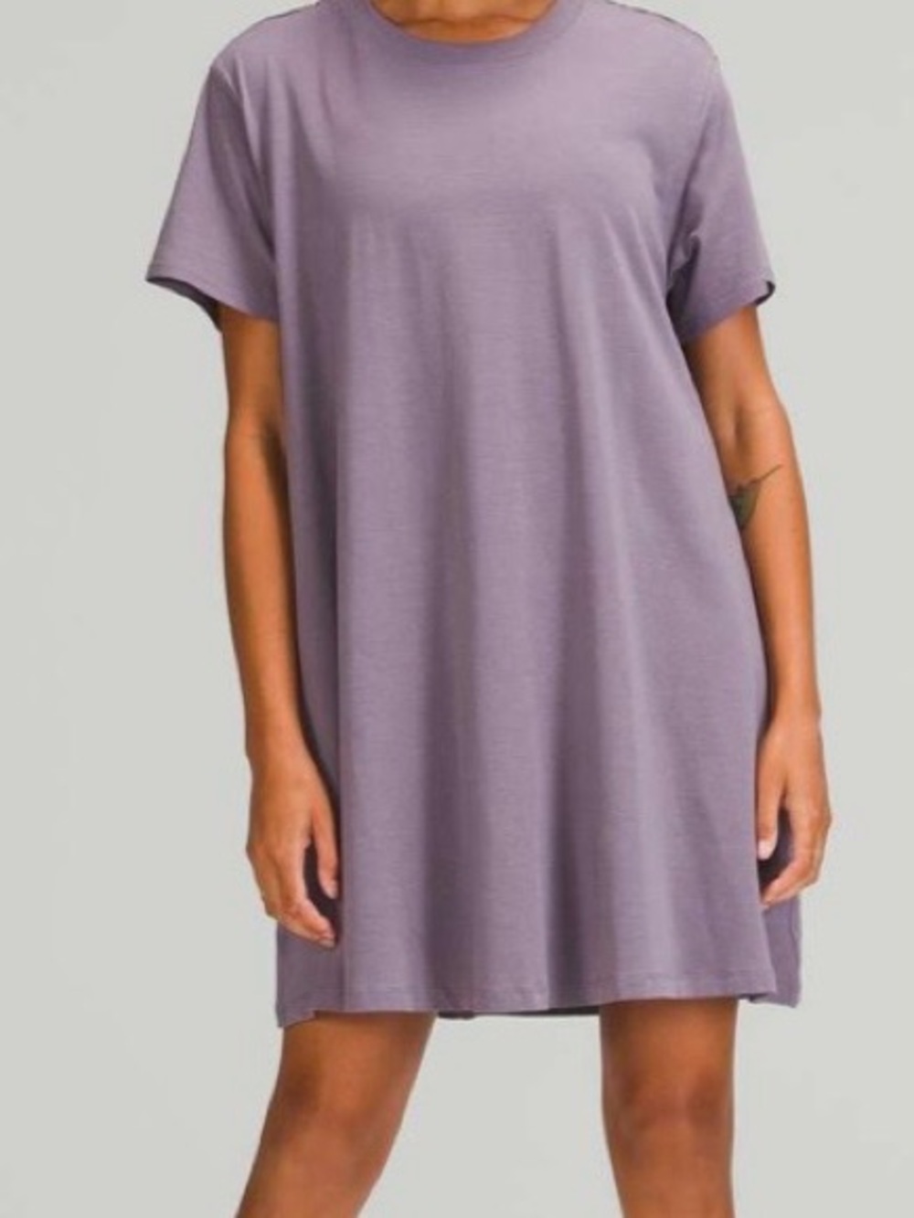 lululemon athletica Lavender Short Sleeve Midi T-Shirt Dress
